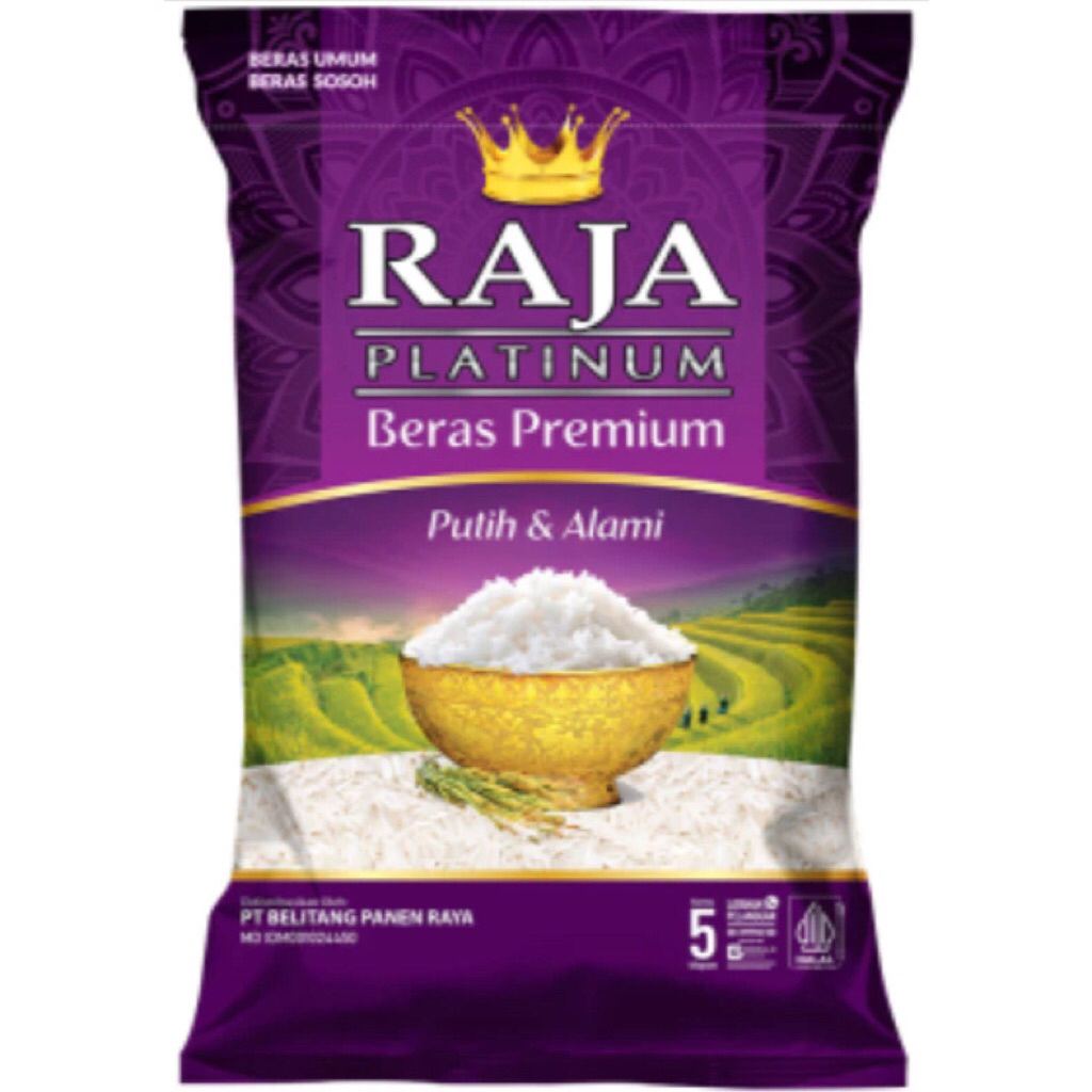 Jual Beras Premium Raja Platinum 5kg | Shopee Indonesia