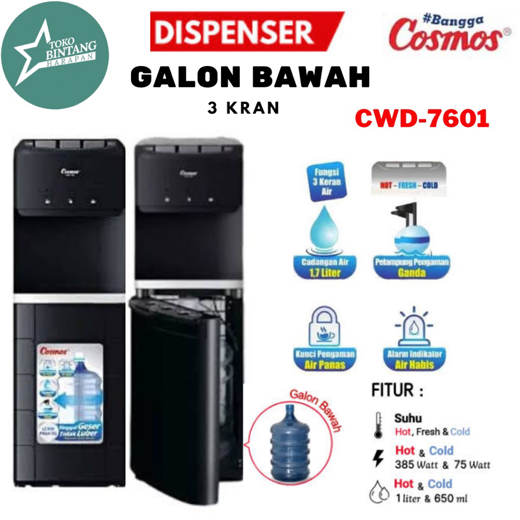 Jual Dispenser Galon Bawah Cosmos CWD-7601 | Shopee Indonesia
