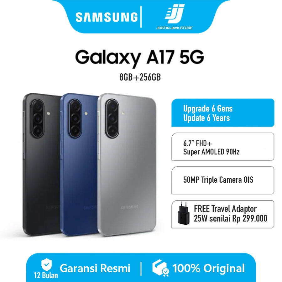 Samsung Galaxy A17 5G [8/256GB] A17 4G [8/256GB] [8/128GB] [4/128GB] Garansi Resmi Samsung 1 Tahun
