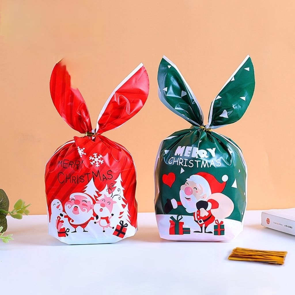 Jual Plastik Hampers Natal Rabbit Bunny Natal Plastik Natal Kelinci ...