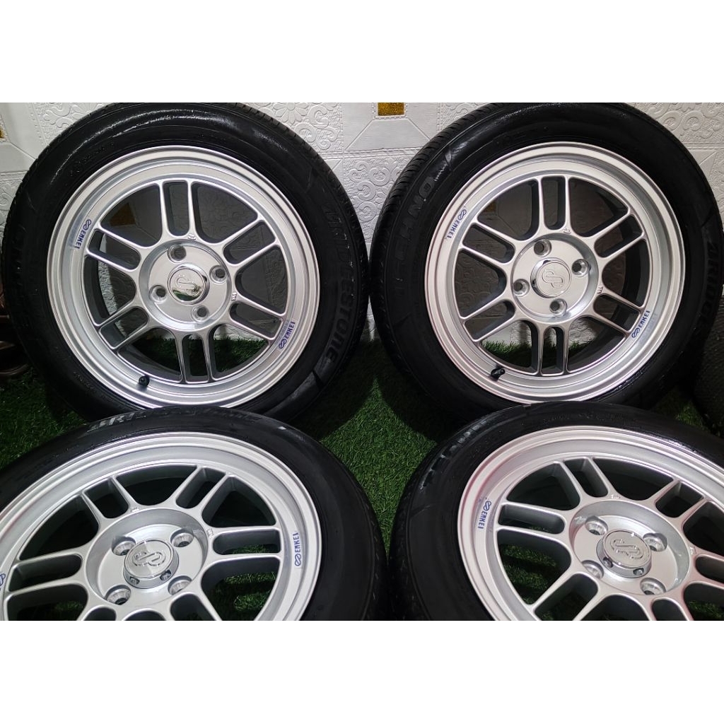 Jual Velg R15 Enkei Rpf1 face2 ban Bridgestone 90% | Shopee Indonesia