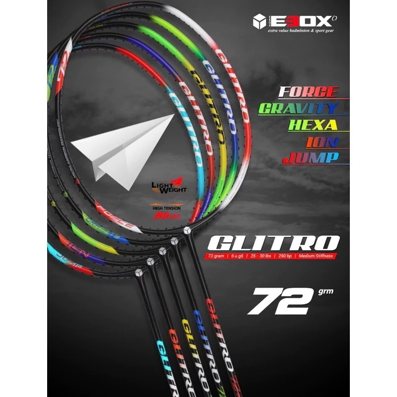 Jual Raket Badminton Ebox Glitro 72 | Shopee Indonesia