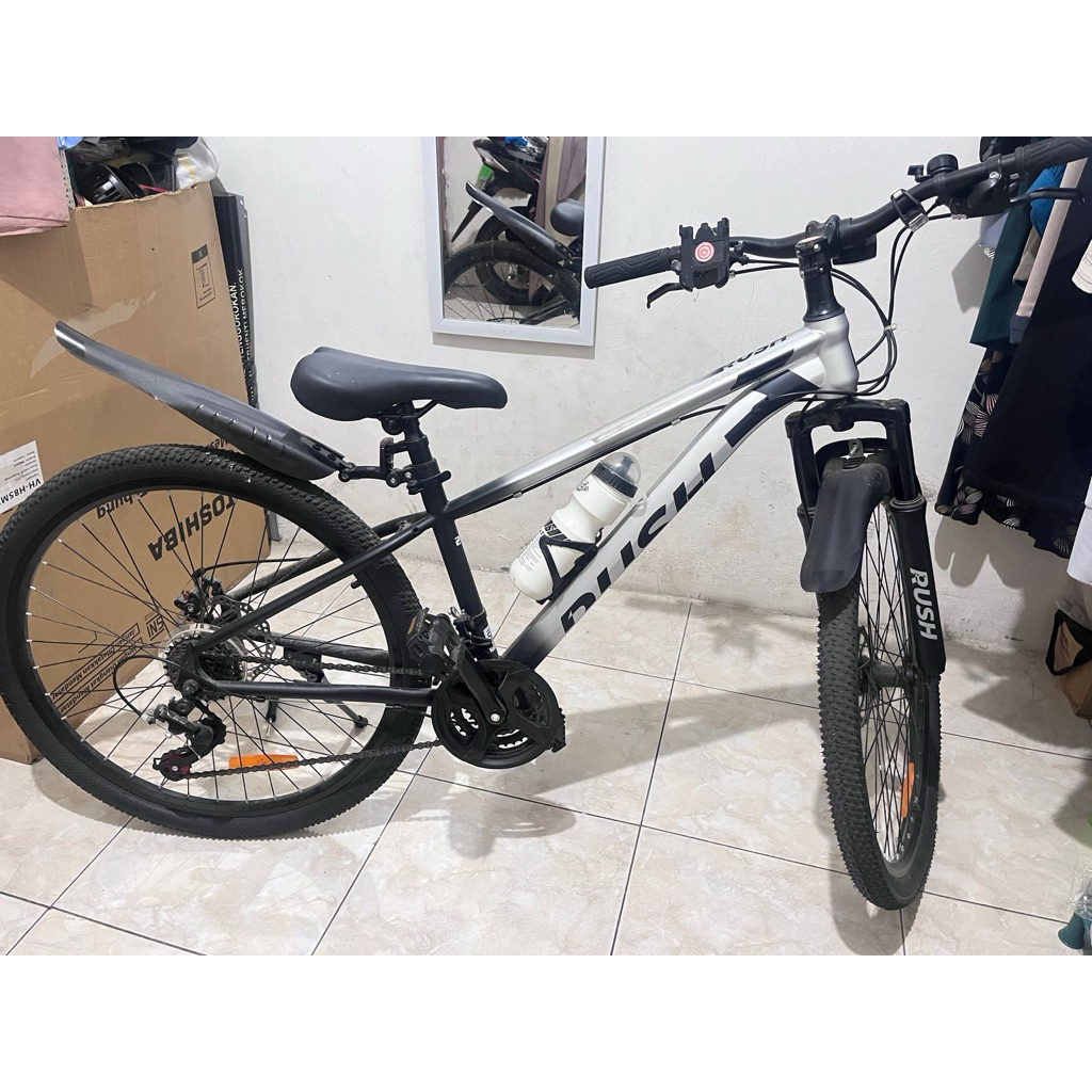 Jual Sepeda Gunung BNB Rush 26inch BEKAS (Silver) | Shopee Indonesia