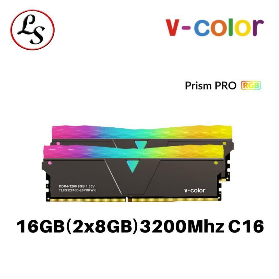 Jual V-COLOR RAM PRISM PRO RGB 16GB (2x8GB) DDR4 3200Mhz C16 | Shopee ...