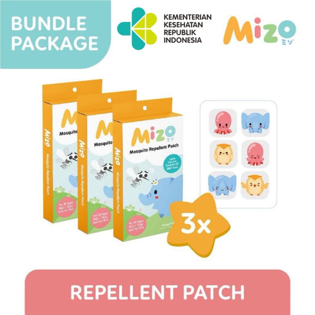Jual MIZO Mosquito Repellent Sticker 24 Pcs X 3 Pcs | Shopee Indonesia
