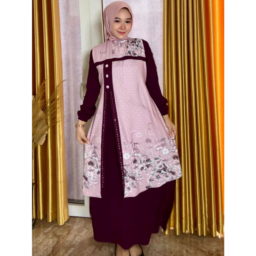 HWF - Gamis Naura. Cringkle Airflow. Gamis Mute Swarovsky.