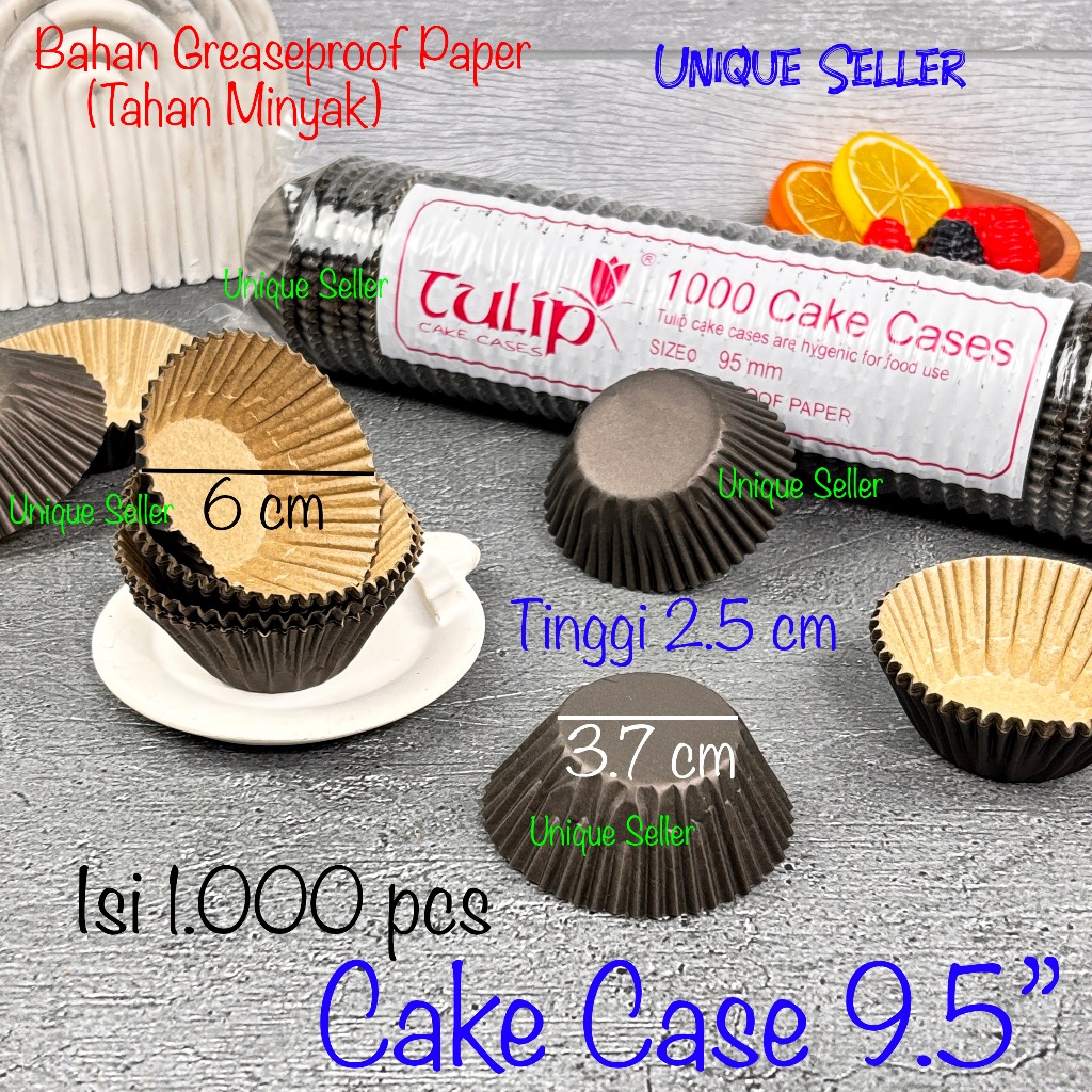 Jual [Isi1000] Cake Case 9.5 9,5 9.5