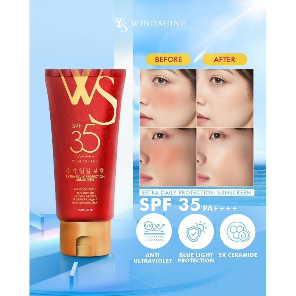 Jual Sunscreen Windshine SPF 35++ Bpom Original | Shopee Indonesia