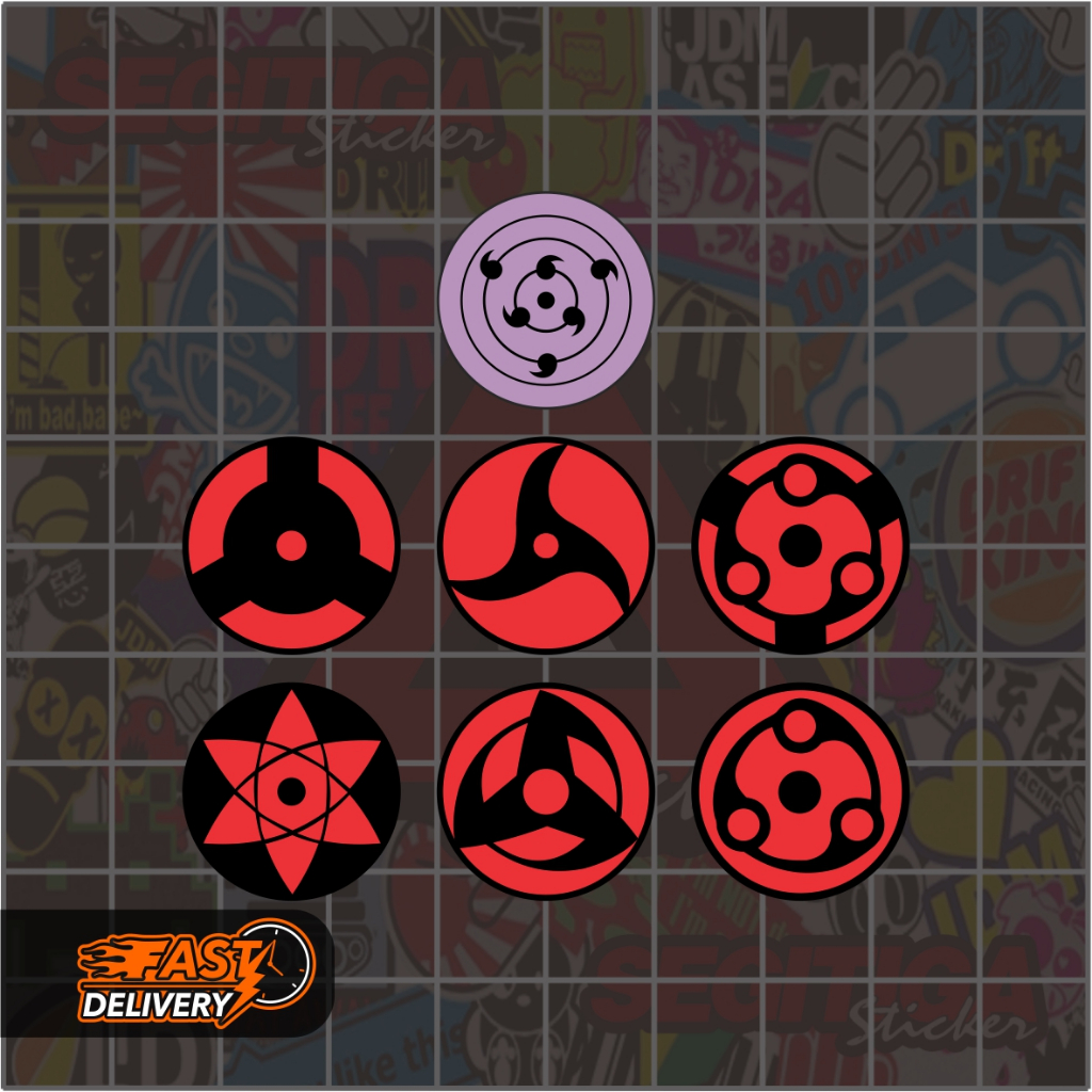 Jual Sticker Mata Uchiha Sharingan Rinnegan Ukuran 4 x 4 Cm | Shopee ...