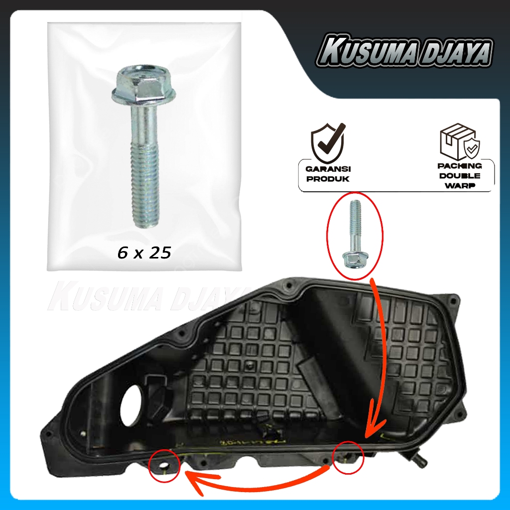 Jual BAUD BAUT 6X25 DUDUKAN BOX FILTER UDARA VARIO 125 - 150 FI ESP OLD ...