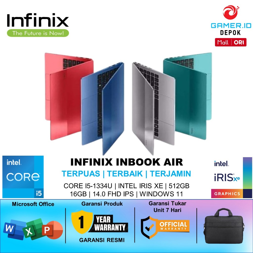 Jual INFINIX INBOOK X2 2025 CORE I5 1334U RAM 16GB 512GB SSD WINDOWS 11 ...