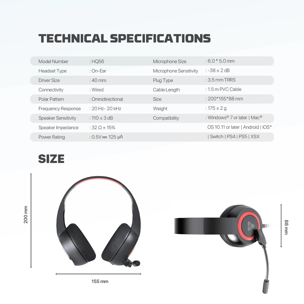 Fantech tone II HQ56 Jack Gaming Headset
