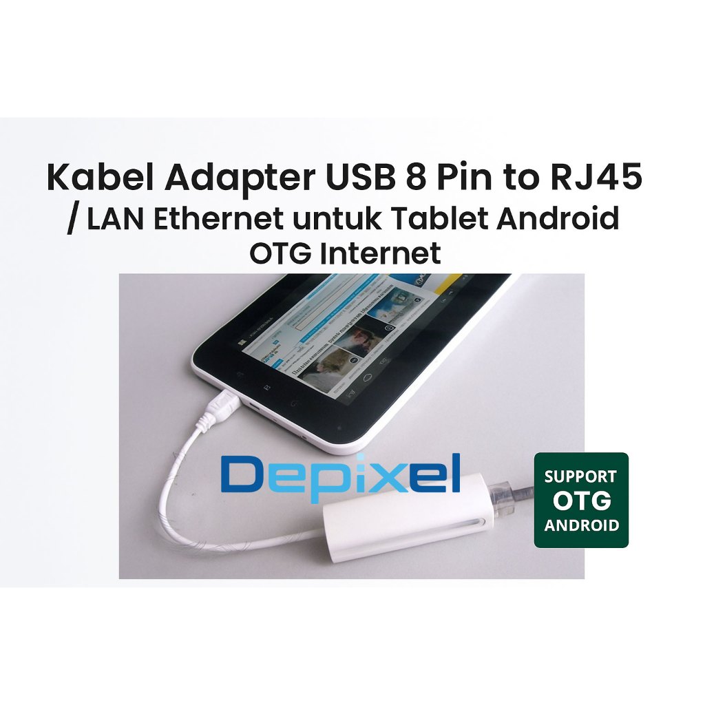 Jual Kabel Adapter USB 8 Pin to RJ45 LAN Ethernet untuk Tablet Android ...