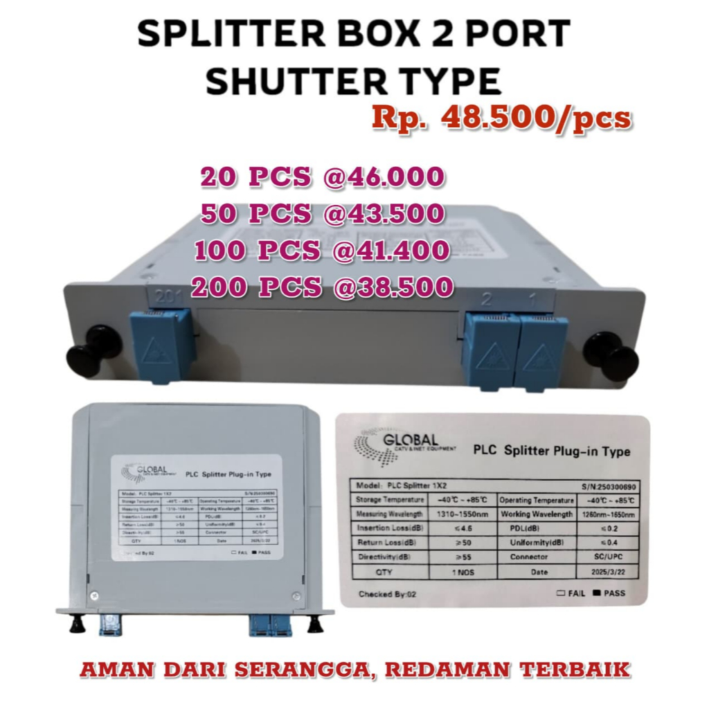 Jual SPLITER BOX SHUTER TYPE 2 PORT UPC | Shopee Indonesia