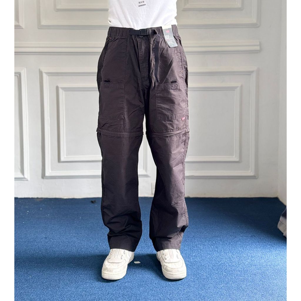 Jual LEVI'S UTILITY ZIP OFF RIPSTOP PANTS BLACK | Shopee Indonesia