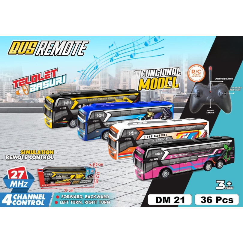 Jual MAINAN RC BUS BASURI BESAR DM21 MAINAN RC BUS BASURI TELOLET BESAR ...