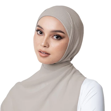 Hameeda 2in1 SADA Instant Pashmina Hijab With Inner Ceruty Chiffon Babydoll