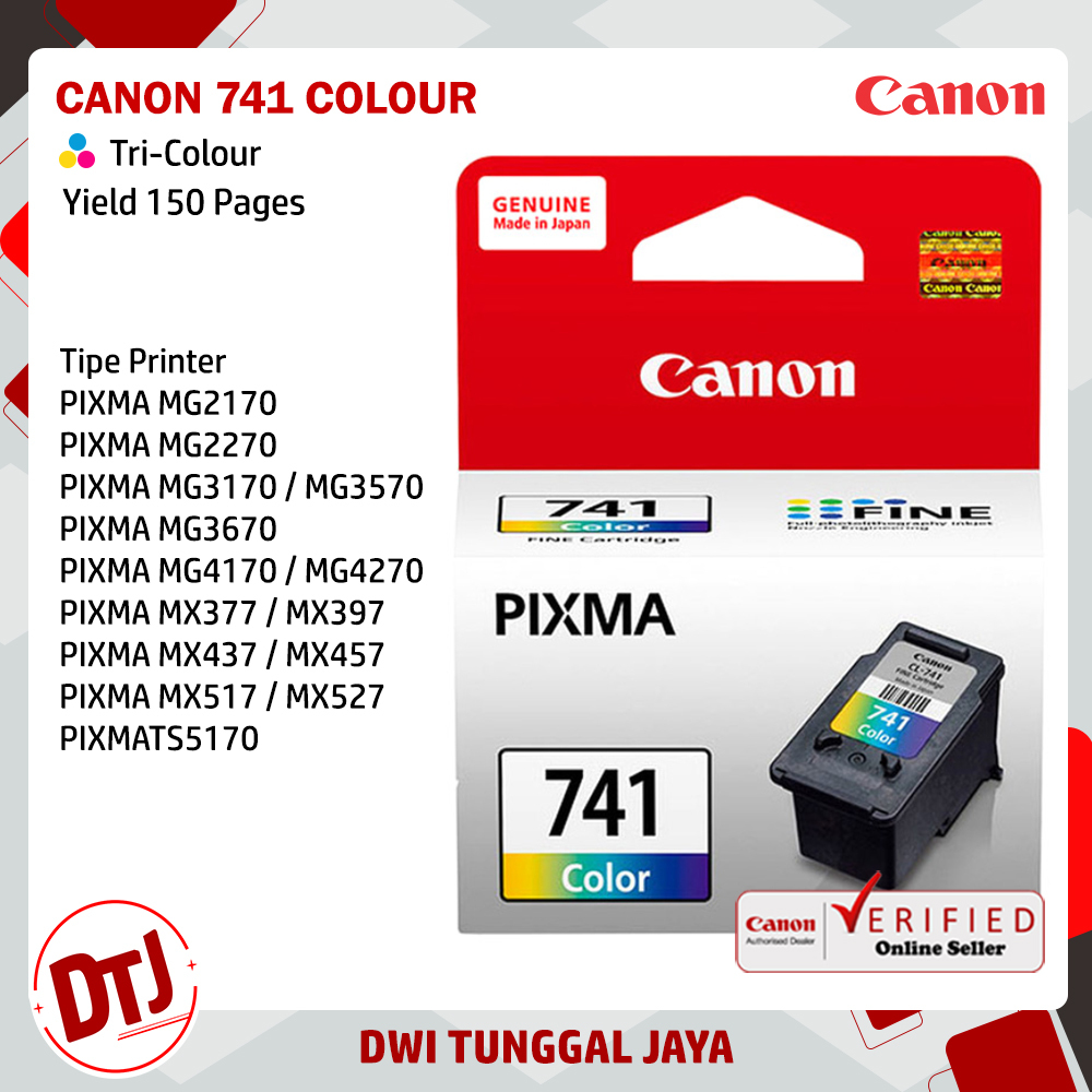 Jual Tinta Canon 741 Colour Original | Shopee Indonesia