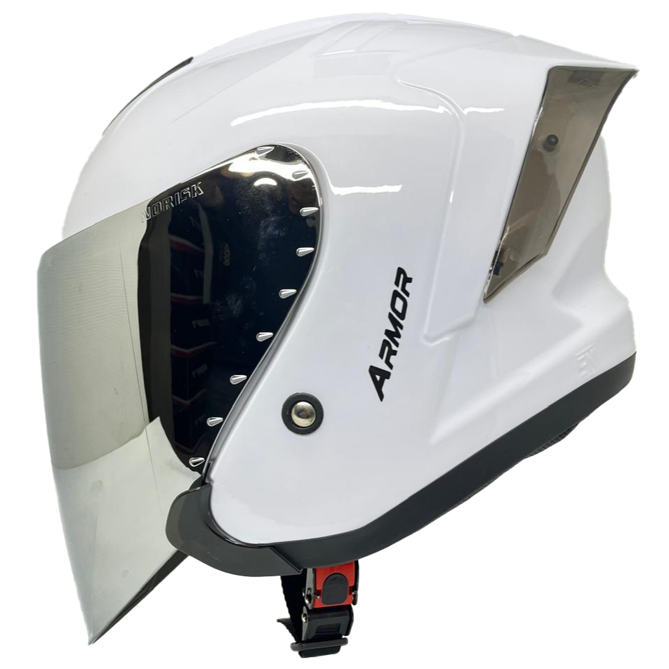 Jual Helm JS Armor White Gloss Original - Helm Half Face Pria Wanita ...