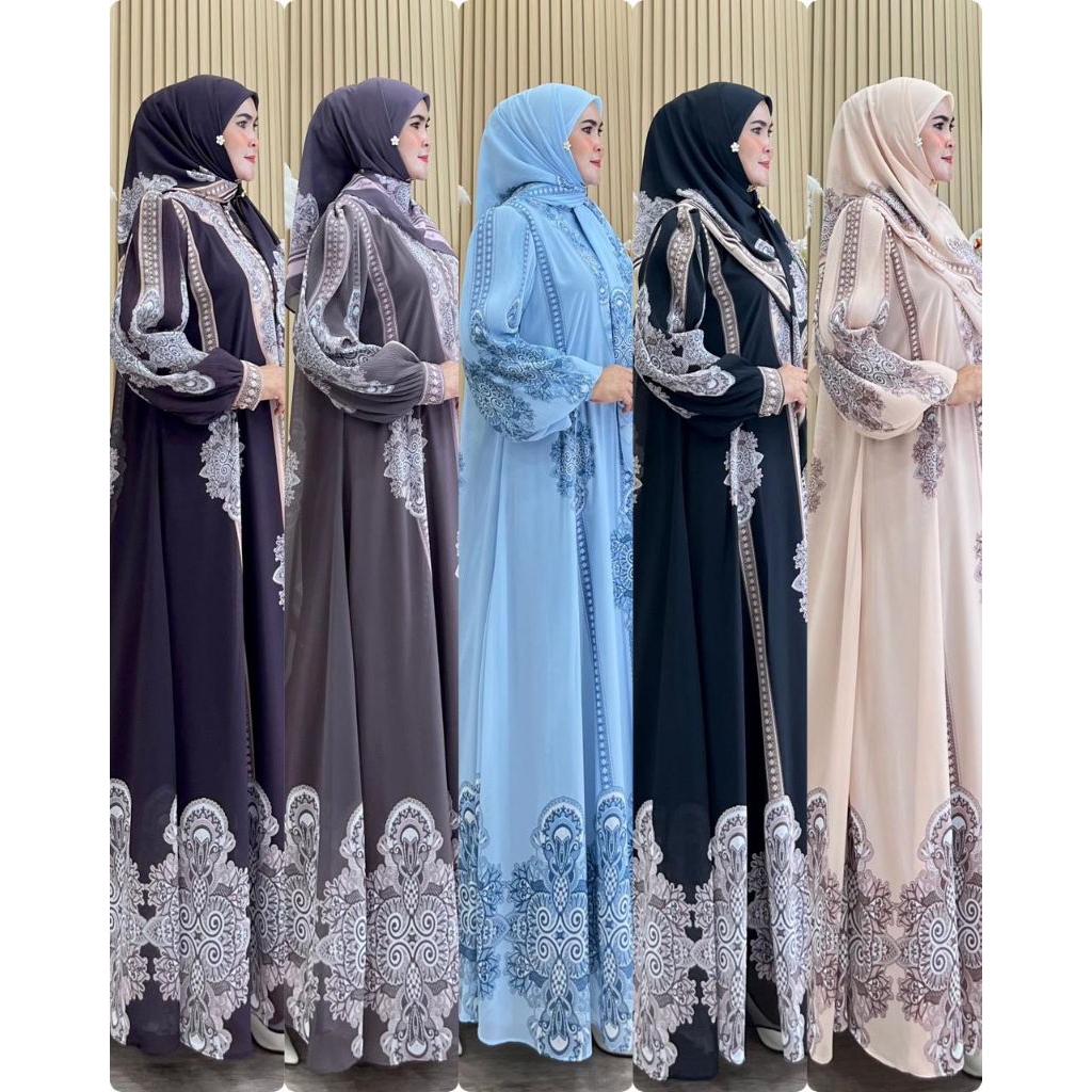 Jual DIJAH GAMIS SET HIJAB printing 047 & Gamis SET HOODIE EDISI HAJI ...