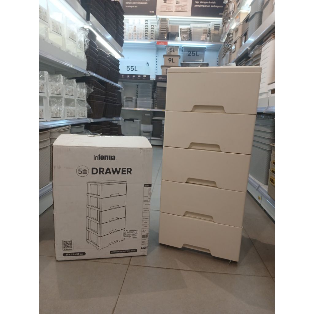 Jual Drawer 5 susun informa/lemari ivy informa/lemari putih informa ...