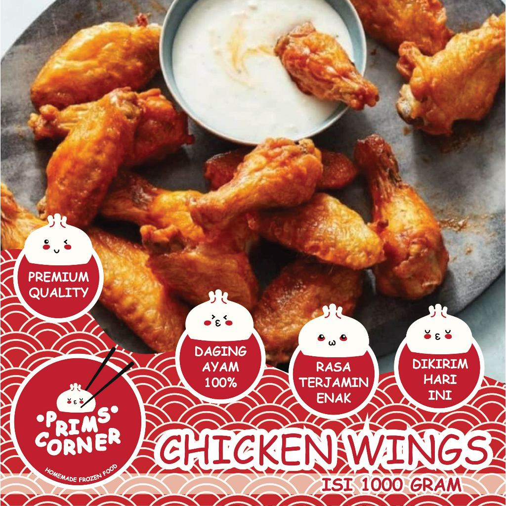 Jual Prims Corner Chicken Wings Cemilan Enak non MSG non Pengawet bekal ...