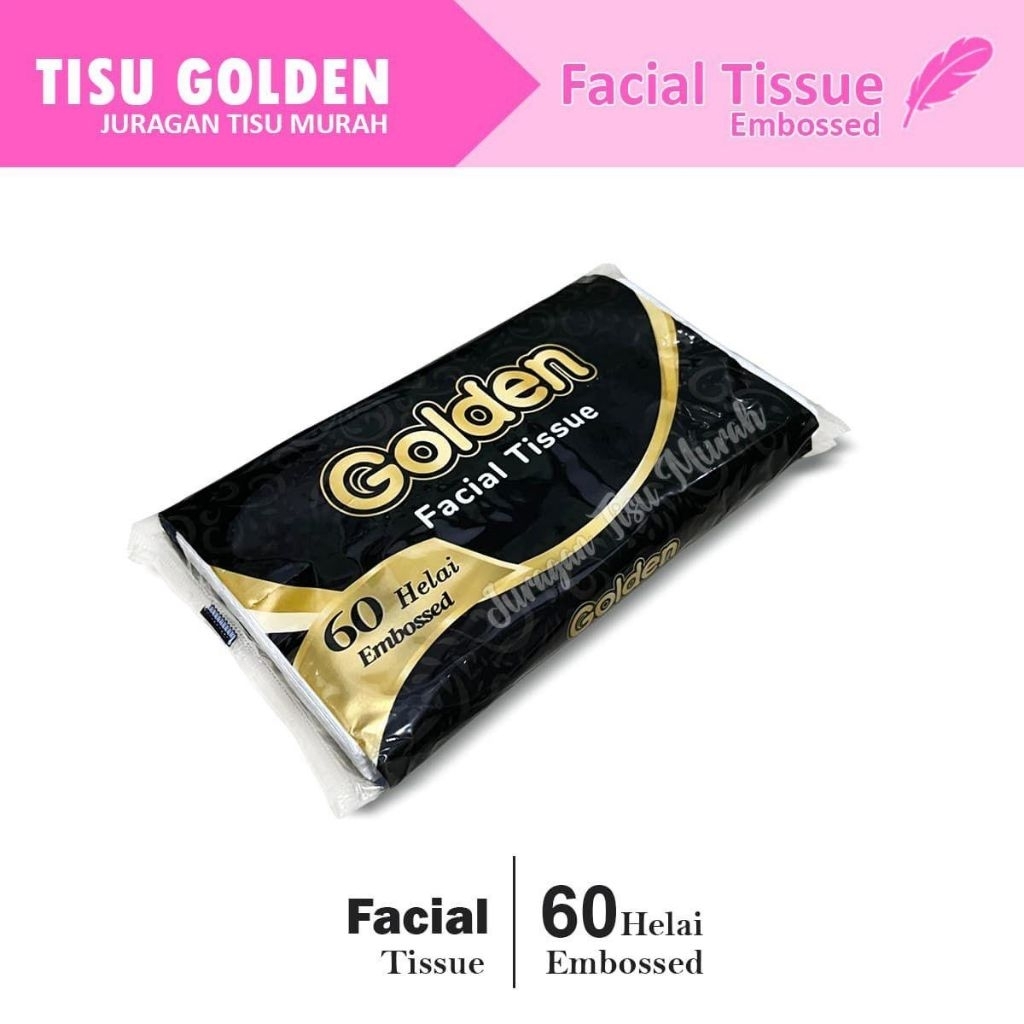 Jual Tisu golden 60 helai - paket 10 pcs - tisu saku halus lembut ...