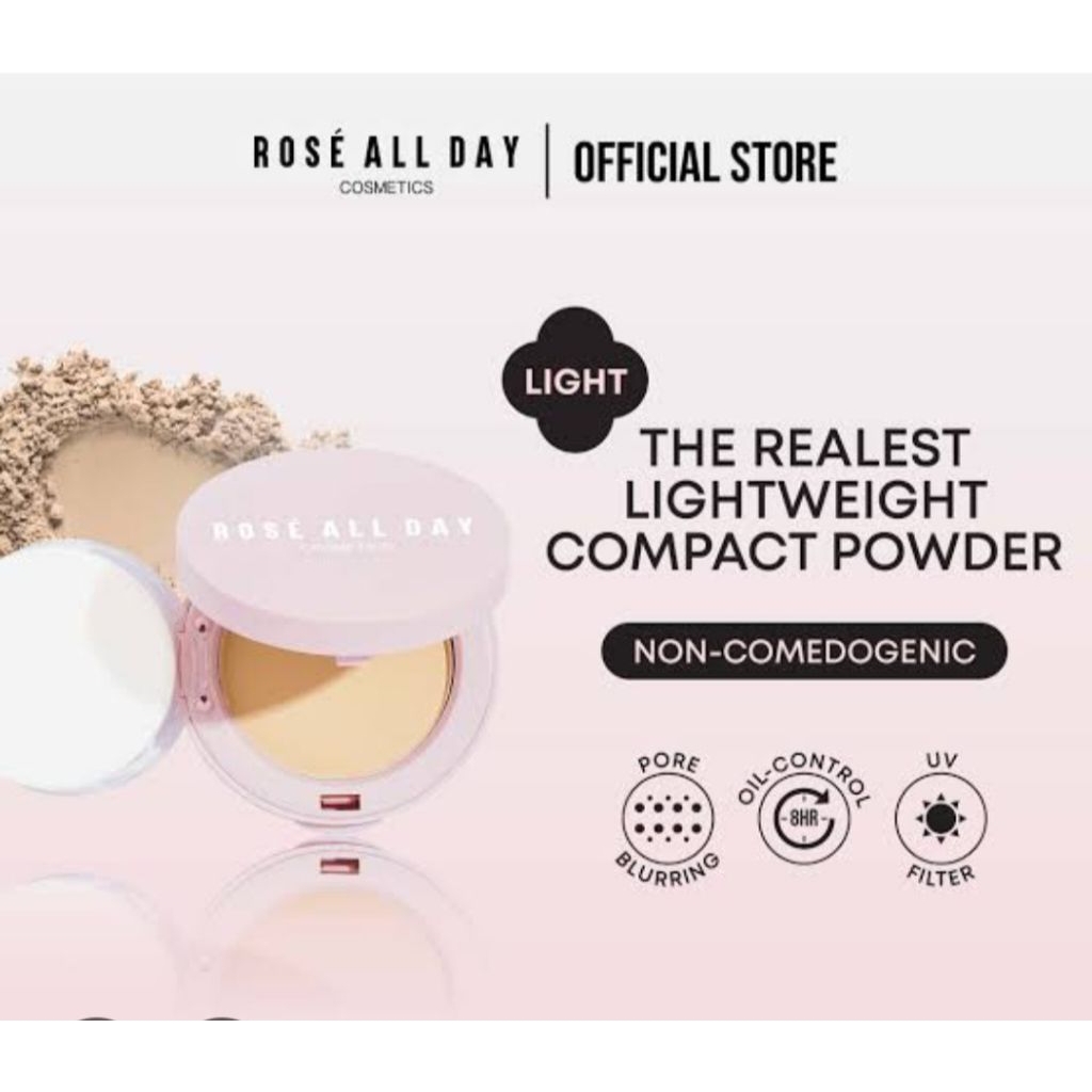 Jual Rose all day The Realest Lightweight Compact Powder | Shopee Indonesia