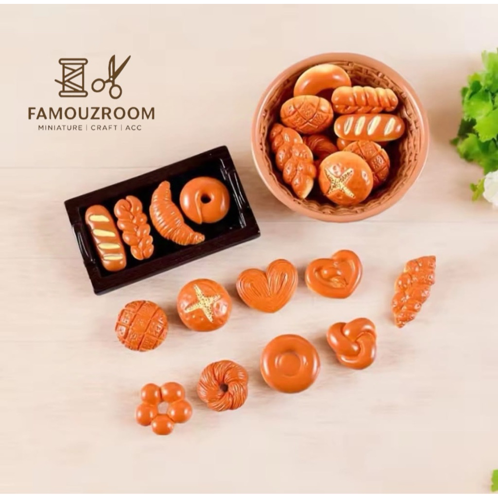 Jual Miniatur Pastry skala 1:12 - Miniatur Pretzel - Miniatur Croissant ...