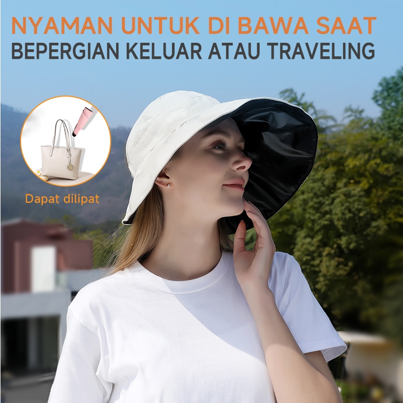 Jual Shady Topi Anti UV Visor Bernapas Portable Lipat Topi Bucket Wide ...