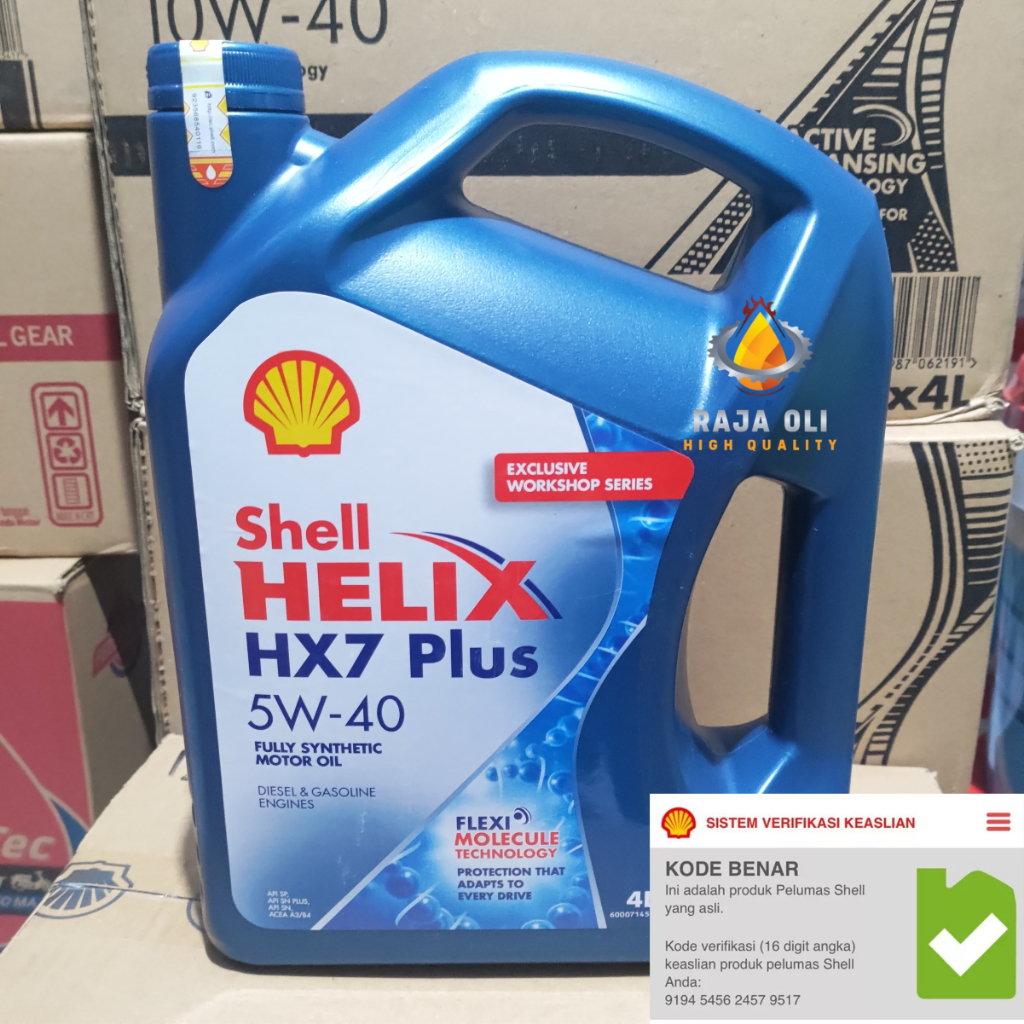 Jual Shell Helix HX7 Plus 5W-40 Oli Mobil Full Synthetic Perlindungan ...
