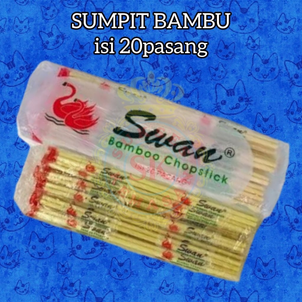Jual SUMPIT BAMBU / CHOPSTICK / SUMPIT SWAN isi 20psg | Shopee Indonesia