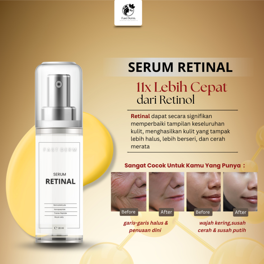 Jual FAST DERM SERUM RETINAL - 20 ML - SERUM ANTI AGING MEMUDARKAN ...