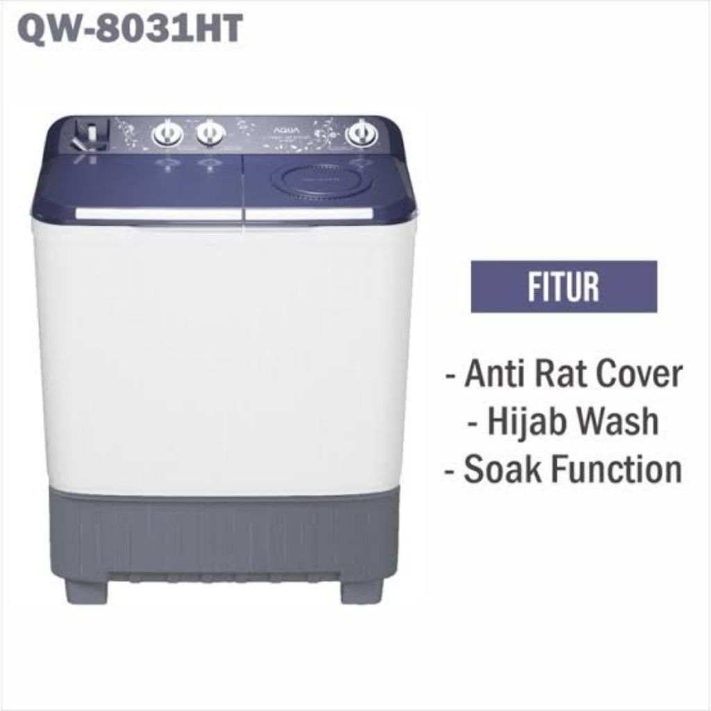 Jual MESIN CUCI AQUA QW-8031HT 2 TABUNG 8 KG QW 8031 HT | Shopee Indonesia