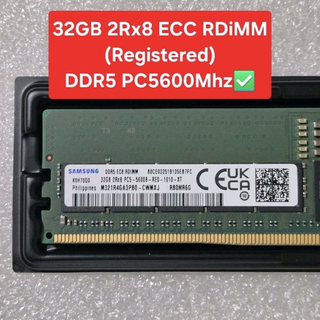 Jual SAMSUNG 32GB DDR5 ECC RDiMM 5600Mhz PC5600 PC5-5600 RAM Server ...