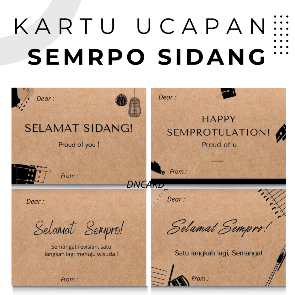 Jual KARTU UCAPAN SELAMAT SEMPRO/SEMPROTULATION/ SEMANGAT REVISIAN ...