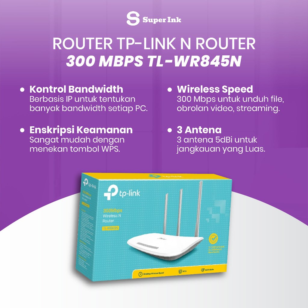Jual TP-Link TL-WR845N – Modem + Router WiFi 300 Mbps Wireless N Router ...