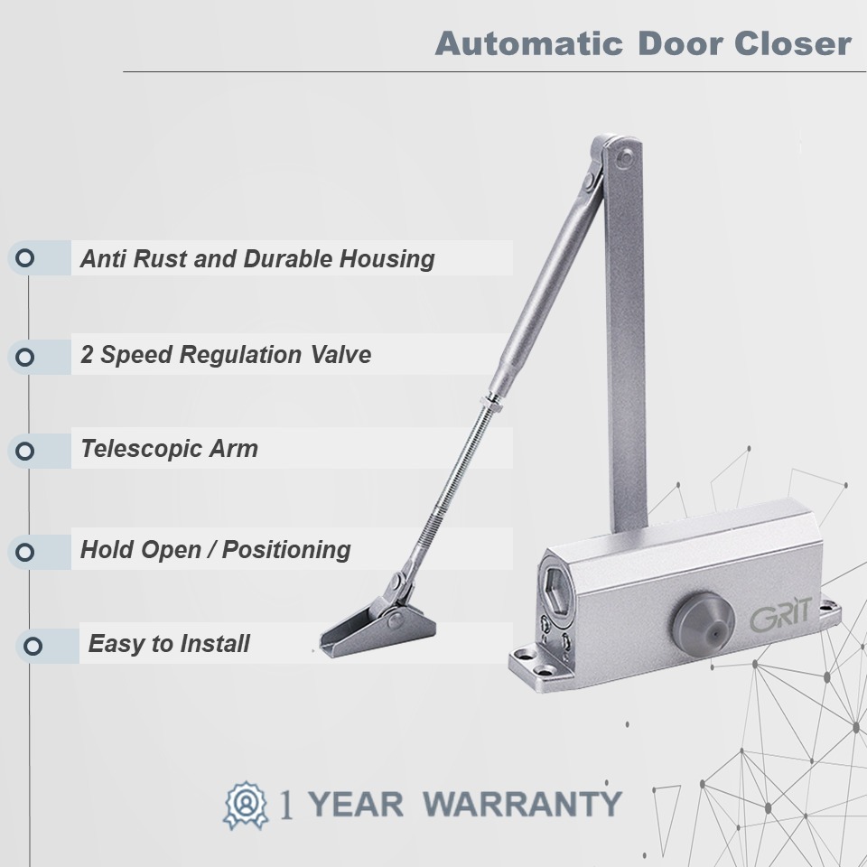 Jual Automatic Door Closer Penutup Pintu Otomatis Hold Open | Shopee ...