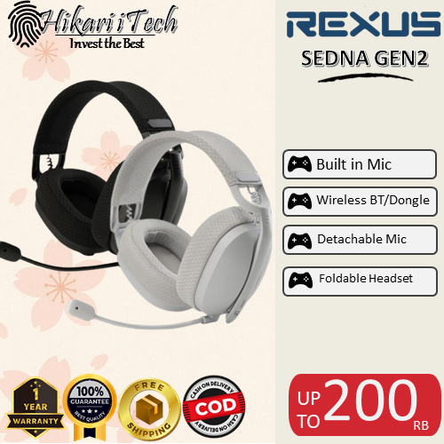 Jual Rexus Daxa Sedna Wireless Gaming Headset 3in1 Connection Bluetooth 