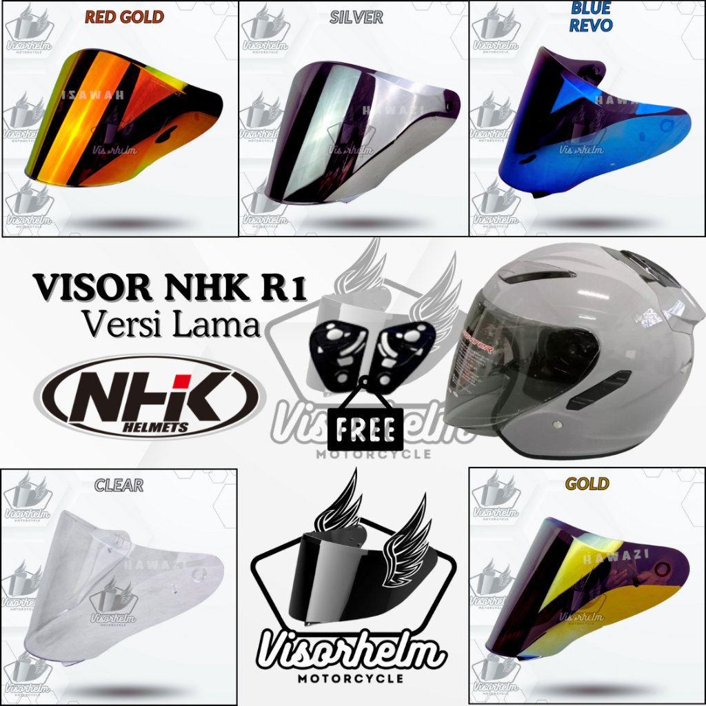 Jual Kaca helm NHK R1 versi lama |visor iridium original merek ...