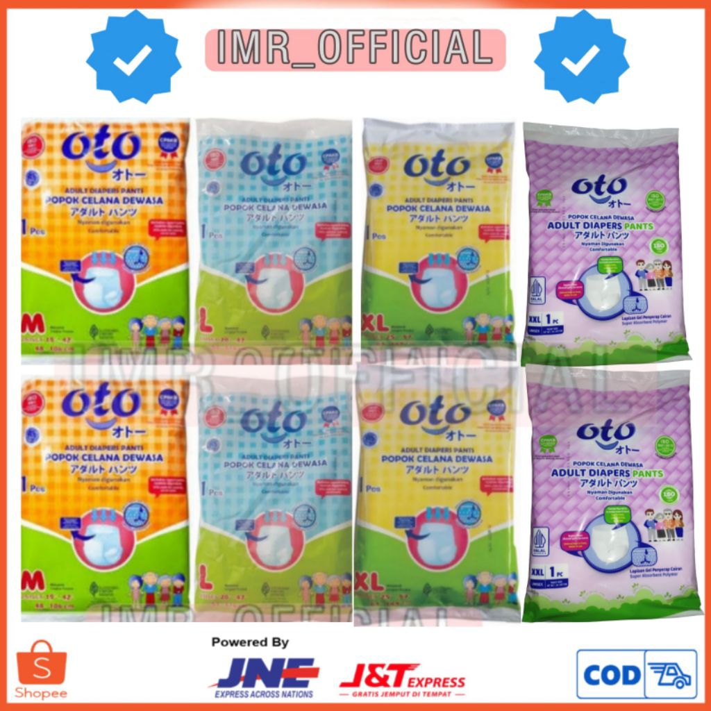 OTO PANTS POPOK CELANA DEWASA M1/L1/XL1 RENCENGAN (1pcs)