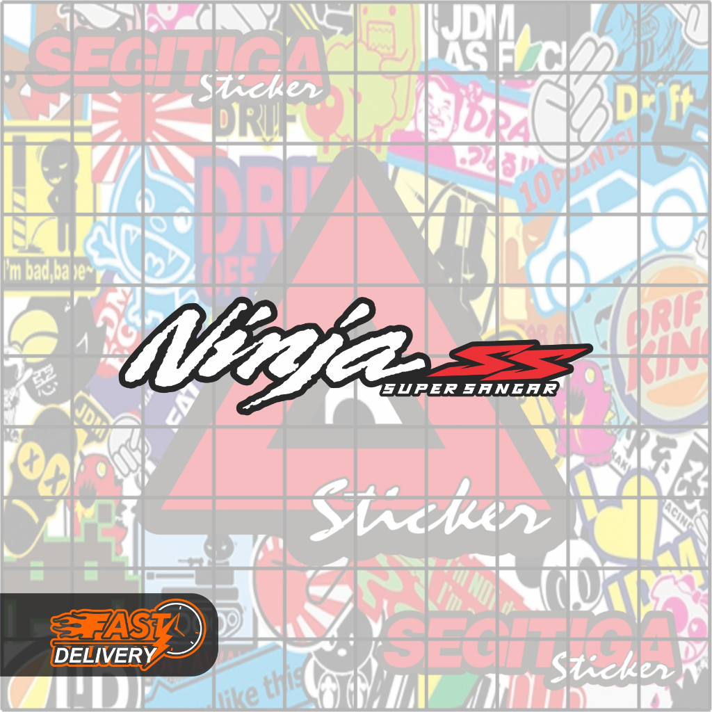 Jual Sticker Ninja SS Super Sangar Ukuran 13 x 3.5 Cm | Shopee Indonesia
