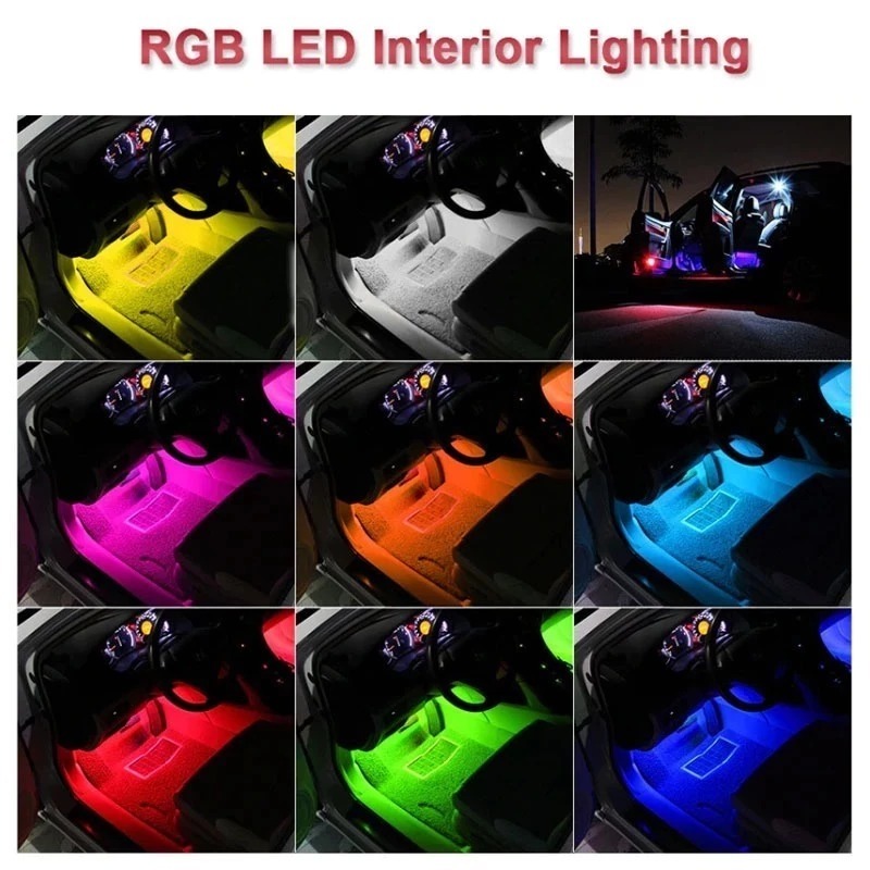 Jual Share: Favorit (1) Lampu Kolong LED Mobil RGB Lampu Dashboard 16 ...