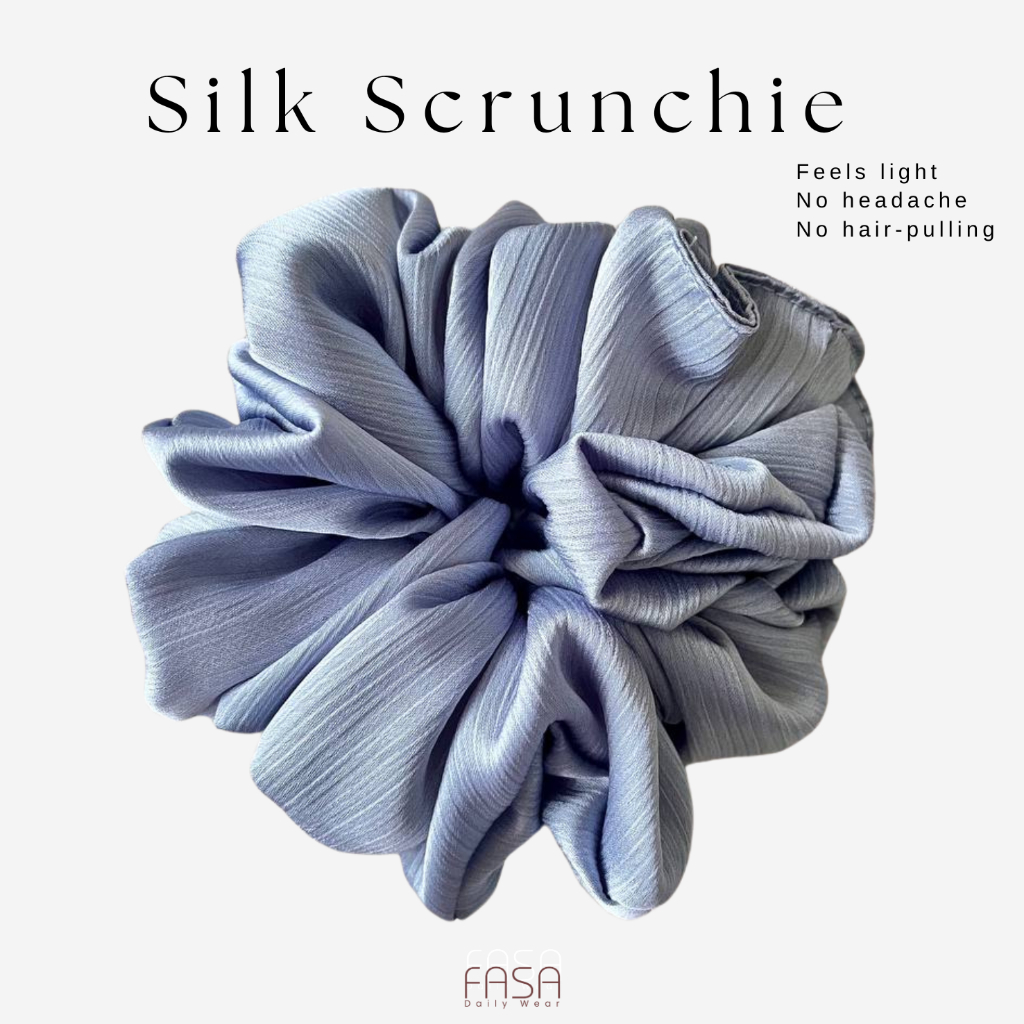 Jual FASA Scrunchie Silk Crincle - Ikat Rambut Bahan Satin Silk Crincle ...