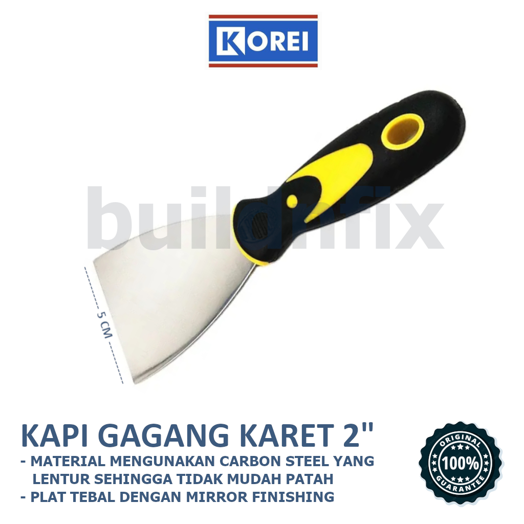 Jual 1KOTAK (12 PCS) KAPI BESI GAGANG KARET / KAPE CAT SCRAPPER 2 ...