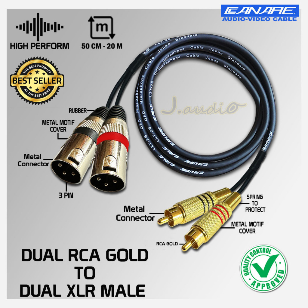Jual JAPAN STANDARD - Kabel Audio/kabel Power 2x XLR Male To 2x RCA ...