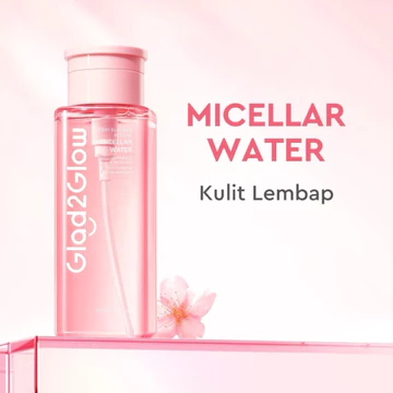 BPOM GLAD2GLOW G2G Micellar Water Cherry Mugwort Vita C Tremella Pore Brightening (130 230