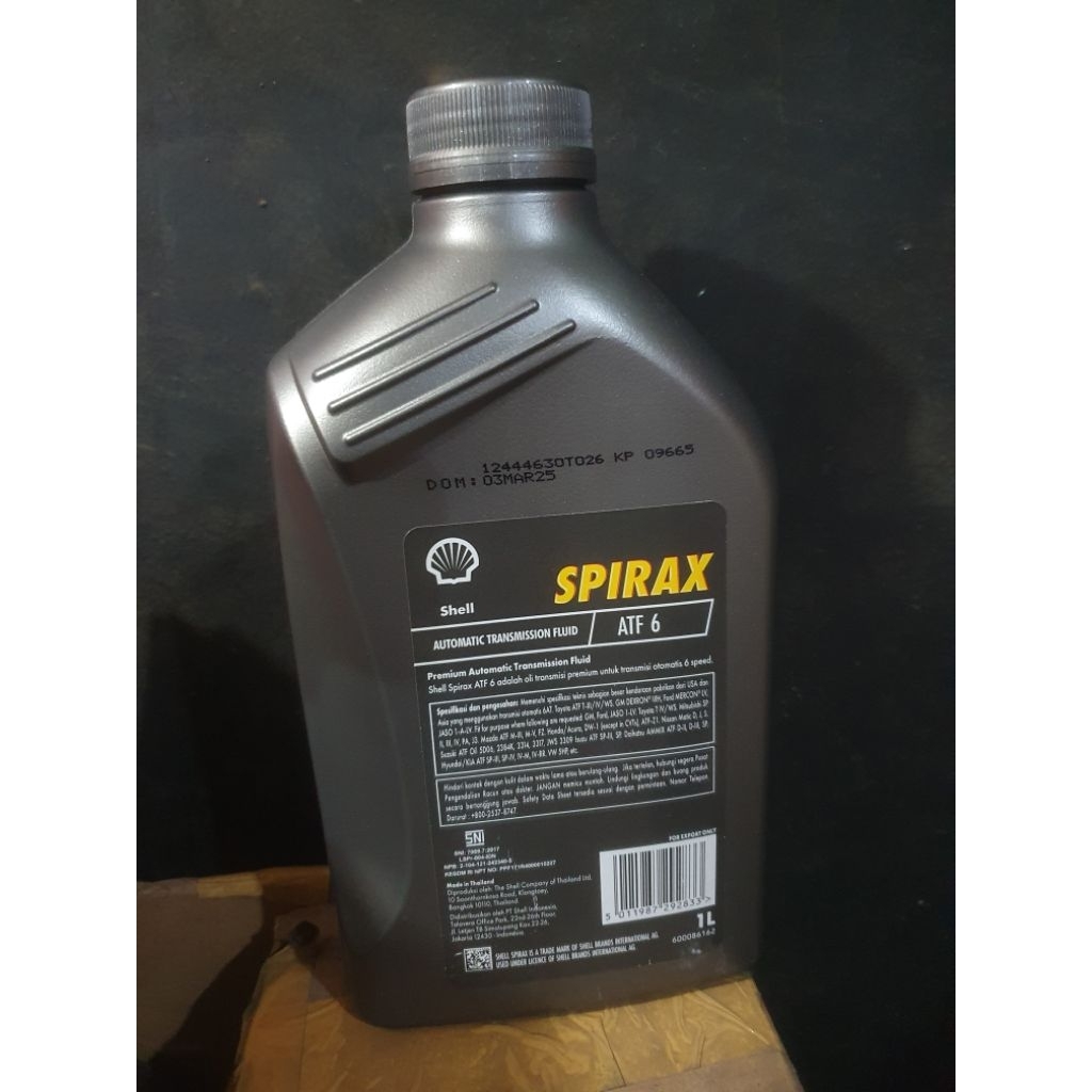 Jual Oli Transmisi Matic ATF Shell Spirax ATF 6 Original 1L | Shopee ...