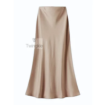 TWINGKLE Jennie Rok Satin Long Skirt Rok Satin Panjang