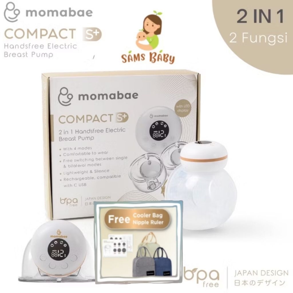 Jual MOMABAE – COMPACT S+ – 2 IN 1 Handsfree Breast Pump / Pompa ASI ...